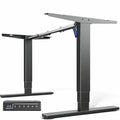 VIVO Electric Stand Up Desk Frame Workstation with Memory Touch Pad, Single Motor Ergonomic Standing Height Adjustable Base, Black, DESK-V102E
