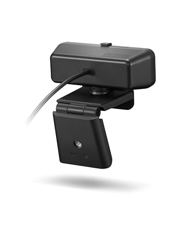 Lenovo 310 FHD Webcam, 1080p, FHD Resolution @30 FPS, Plug-and Play USB Connectivity, 1.8M Cable, 2 Integrated Microphones, External Privacy Shutter, Black