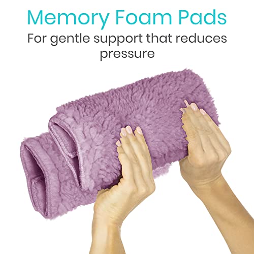 Vive Wheelchair Armrest Pads (2 PCS) - Memory Foam Sheepskin Cushion Accessories for Transport Electric Wheel Chair Arm Rests - for Adults, Seniors, Handicapped - Soft Support for Office Chair