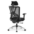 Ticova Ergonomic Office Chair - High Back Desk Chair with Adjustable Lumbar Support & 3D Armrest - 130°Reclining & Rocking Mesh ComputerChair with Thick Seat Cushion & Rotatable Headrest