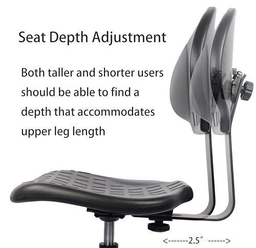 TAKE UR SEAT® Deluxe Drafting Lab Stool Chair, 18'' Adjustable Footring, 10'' Adjustable Height, 450 lbs seat Capacity, Heavy Duty, Shipped Within 24 Hours (Glide Non-Rolling)