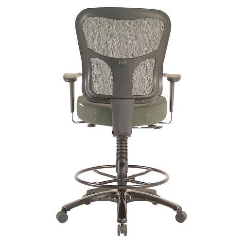 Tempur-Pedic TP8200 Ergonomic Fabric Mid-Back Drafting Stool, Olive (TP8200-OLIVE)