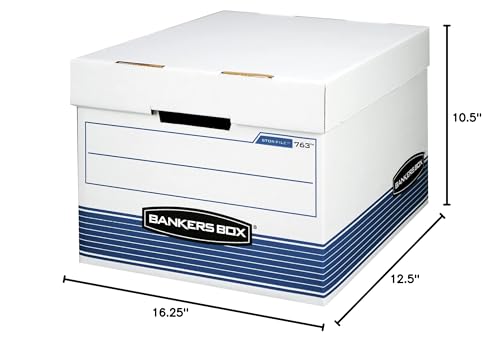 Bankers Box 30-Pack Medium Duty File Storage Boxes with Lids, FastFold Assembly, Letter/Legal, STOR, (0076316)