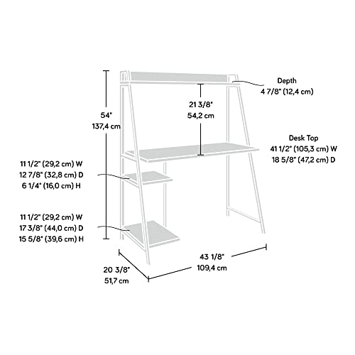 Sauder North Avenue Modern Computer Desk with Hutch for Office, Sindoori Mango Finish