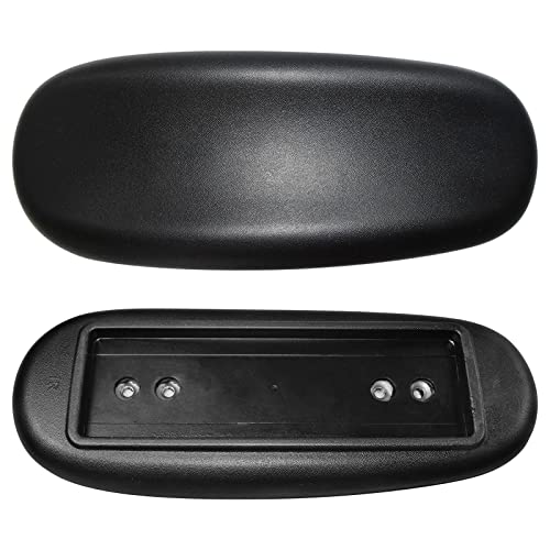 MySit Office Chair Armrest Replacement Arm Pads Universal 4" or 5.5" Mounting Hole (Set of 2) Black