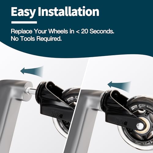 XINPENGKE Office ChairWheels - Replace Smooth and Durable Rubber Universal Wheels Heavy Duty Wheels - Suitable for Hardwood Flooring and Carpet -5-Piece Set