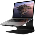 Bestand Laptop Stand, Aluminum Notebook Holder Riser Heat-Vent for MacBook Air/Pro, Dell, HP, Lenovo, Microsoft Surface, Samsung 11-16 inches Notebook (Black)
