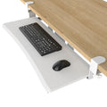 UPGRAVITY Extra Large Keyboard Tray Under Desk - Slide Out with Sturdy C-Clip Mount System, 31.5" (35.8" Including Clamps) x 11.8" Put-Out Keyboard Tray Computer Drawer for Ergonomic Typing, White