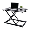 Amestar 23.6 Inch Standing Desk Converter Adjustable Height, Black Computer Desk, Sit Stand Tabletop Monitor and Laptop Riser Platform Workstation, Computer Keyboard Stand for Desktop