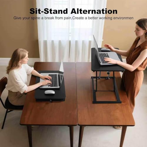 Raathionty Adjustable Height Standing Desk Converter, Keyboard Riser for Stand Up Desk Riser, Computer Keyboard Stand for Desktop, Computer Workstations for Home Office