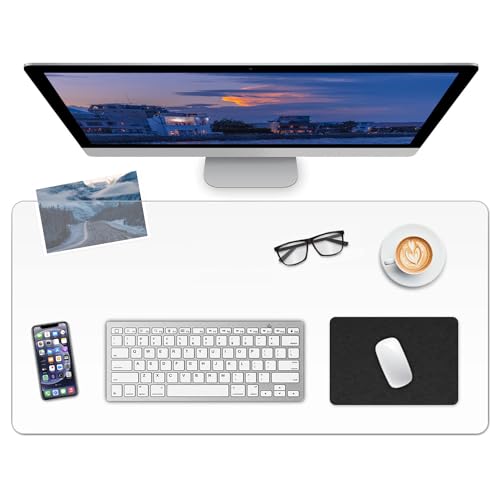 LBJFYHJN Clear Desk Mat, Non-Slip PVC Desk Protector Mat with Round Edge, Heat Resistant & Waterproof Clear Desk Writing Mat for Home and Office (23.6"*15.7")