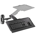 Putilsen Mount Wall Mount Keyboard Tray- Keyboard and Mouse Stand & Monitor Mount Arm,Height Adjustable Typing Platform Holds up to 26.4 lbs,Black