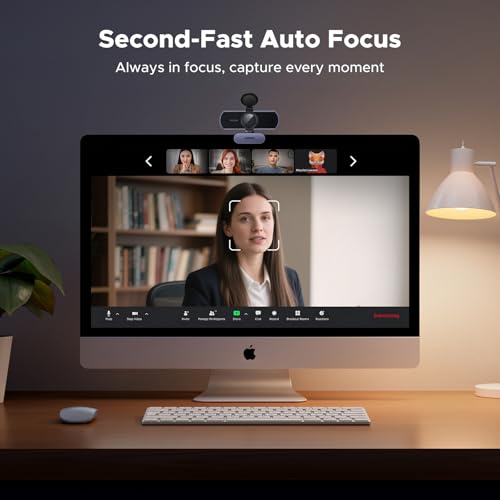 UGREEN 4K Webcam for PC Ultra HD Web Camera with Microphone, Privacy Cover, 70° Fov, PDAF Autofocus, USB A & USB C Adapter, Plug & Play, for Streaming, Conference, Zoom, Switch 2