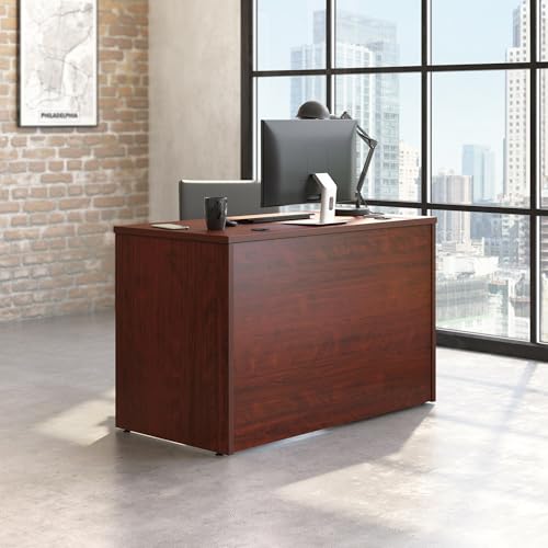 Sauder Affirm 48x24 Desk Shell/Credenza/Return, Classic Cherry Finish