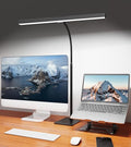 Kaulsoue Desk Lamp for Home Office with Base, Eye-Caring Desk Light with Adjustable Gooseneck, 12W USB Adapter Touch Control 5 Dimmable Brightness & Color Tall Lamp for Work, Computer, Study, Task