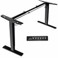 VIVO Electric Stand Up Desk Frame Workstation, Frame Only with 220 lbs Capacity, Brushless Motor Standing Height Adjustable Legs with Memory Controller, Black, DESK-V100EBY