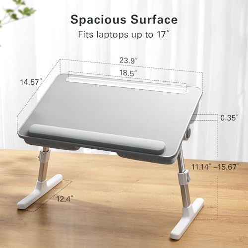 HUANUO Lap Desk for Couch, Laptop Stand with Phone Holder, Laptop Bed Desk for Sofa, Computer Lap Tray