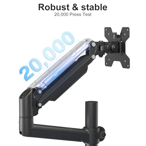 WALI Dual Monitor Mount, 13-33 Inch Adjustable Dual Monitor Arm for Desk Holds Max 19.8 lbs Screens, Swivel Vesa Bracket with C Clamp, Grommet Mounting, Monitor Arms for 2 Monitors (GSDM002)