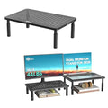WALI Bundle – Computer Monitor Stand for Desk and Dual Monitor Stand STT003+STT003-2