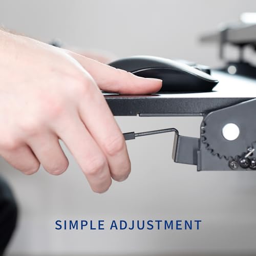 VIVO Large Clamp-on 27 (33 Including Clamps) x 11 inch Computer Keyboard and Mouse Tray with 12 Setting Swinging Height Adjustment, Platform Drawer for Typing, Black, MOUNT-KB08V