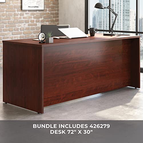 OfficeWorks by Sauder Affirm 72 X 72 Shell, 42'' Return Ste, L: 71.10'' x W: 71.18'' x H: 29.29'', Classic Cherry Finish