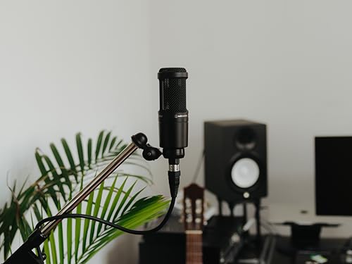 Audio-Technica AT2020 Cardioid Condenser Studio XLR Microphone, Ideal for Project/Home Studio Applications, Black