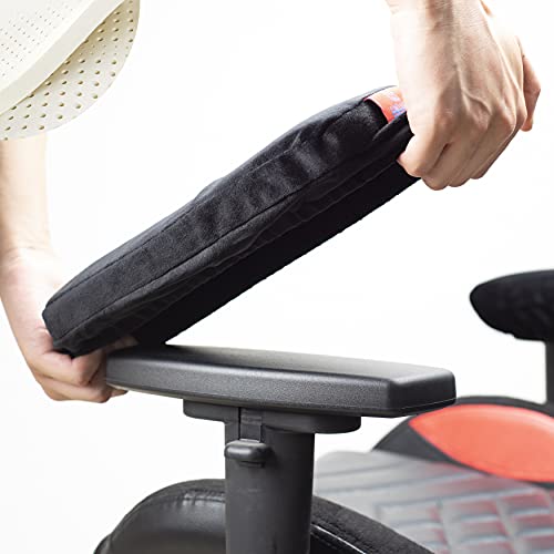 AMGAMING Ergonomic Office Chair Armrest Pads Extra Soft Elbow Support Cushions for Office, Gaming, Desk Chairs, Set of 2 (11" Large Size, Washable Cover)‌