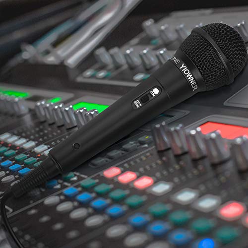 YIOWNER Wired Microphone, Karaoke Handheld Microphone for Singing, Mic Karaoke with 2.5m Cable, Vocal Dynamic Mic for Speaker, AMP, Mixer, DVD
