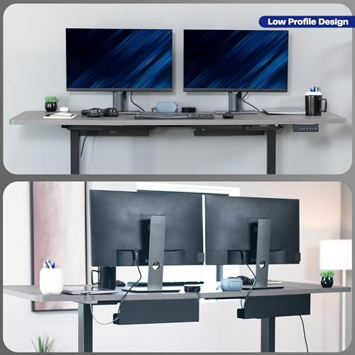 VIVO Under Desk 17 inch Cable Management Trays, Power Strip Holders, Cord Organizers, Wire Tamers for Office and Home, Black, 2 Pack, DESK-AC06-2C