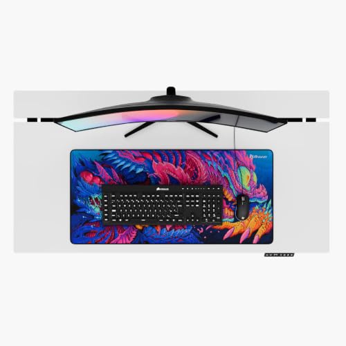 Arozzi Zona Gaming Mousepad, Brock Hofer Edition, Extra Large Desk Mat, Dragon Art Design