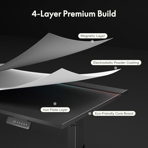 FLEXISPOT Electric RGB Gaming Standing Desk, 55" Dual Motor Height Adjustable Desk with Integrated Cable Management, Ergonomic Sit-Stand Computer Workstation for PC Gamers