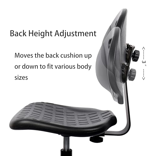 TAKE UR SEAT® Deluxe Drafting Lab Stool Chair, 18'' Adjustable Footring, 10'' Adjustable Height, 450 lbs seat Capacity, Heavy Duty, Shipped Within 24 Hours (Glide Non-Rolling)