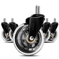 XINPENGKE Office ChairWheels - Replace Smooth and Durable Rubber Universal Wheels Heavy Duty Wheels - Suitable for Hardwood Flooring and Carpet -5-Piece Set