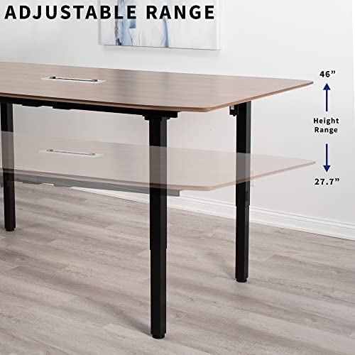 VIVO Electric 4-Leg Dual Motor Standing Desk Frame for Table Tops up to 130 x 60 inches and 352 lbs, Memory Controller Height Adjustment, Frame Only, Black, DESK-E-400B