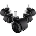 Office Chair Wheels Replacement Rubber Black Chair Casters for Hardwood Floors and Carpet, Set of 5, Heavy Duty Casters for Chairs Smooth & Silence Gliding Gaming Chair Wheels