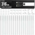 EVEO Cable Hider Wall 306” - Cable Raceway Cord Hider - Wire Covers for Cords on Wall, Cord Cover, Wall Cable Hider, Cable Concealer, Wire Hiders for TV on Wall Management-20X (L16 W0.95 H0.5) - White