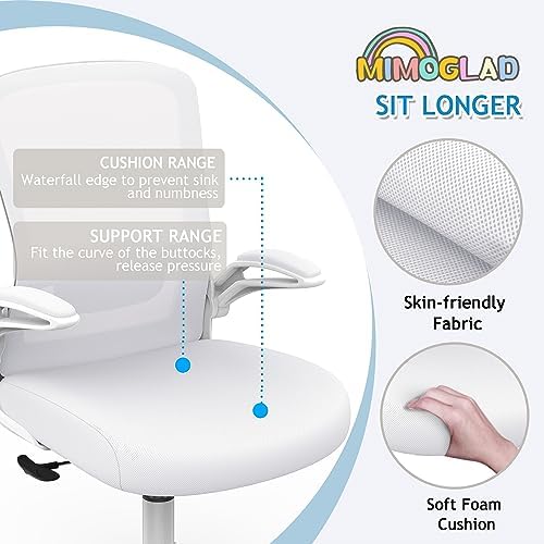Mimoglad Ergonomic High Back Mesh Office Chair, Adjustable Lumbar Support, Thickened Seat Cushion