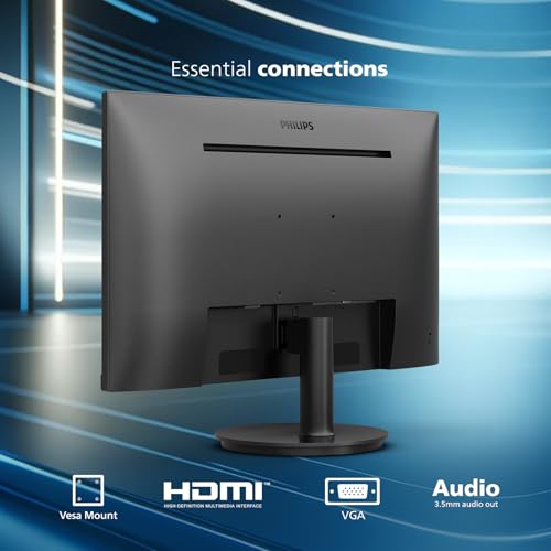 Philips 24 inch 100Hz Computer Monitor, Frameless Full HD (1920 x 1080), VESA, HDMI x1, VGA Port x1, Eye Care, 4 Year Advance Replacement Warranty, 241V8LB