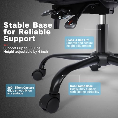 ZABINS Gaming Chair with Footrest and Lumbar Support, Height Adjustable Chair with 360°Office Desk Chair,Heavy Duty 330lbs Computer Chair for Adults
