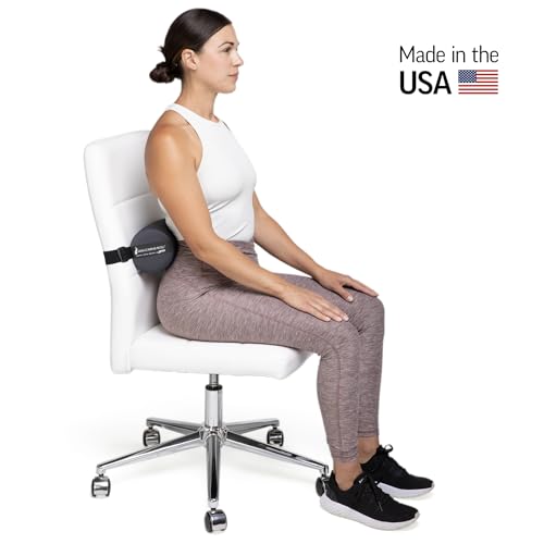 OPTP The Original McKenzie Lumbar Roll – USA-Made Low Back Lumbar Support for Office Chair & Car Seat Back Support Cushion. The Preferred Lumbar Pillow by Physical Therapists - Firm Density