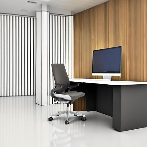 Steelcase Gesture Office Chair - Ergonomic Work Chair with Wheels for Carpet - Comfortable - Intuitive-to-Adjust for Desk - 360-Degree Arms - Graphite Gray Fabric