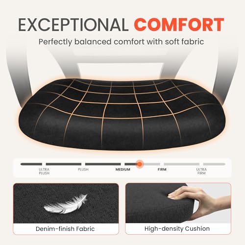 NEO CHAIR Office Desk Ergonomic Computer Mesh Chair with Lumbar Mid Back Support Adjustable Height Swivel Rolling Wheels Comfy Task Vanity Chair for Home Bedroom Study (Black)