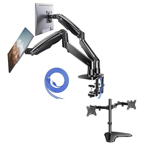 HUANUO Dual Monitor Stand for 13 to 35 inch & 13-32 inch Dual Monitor Stand for Desk