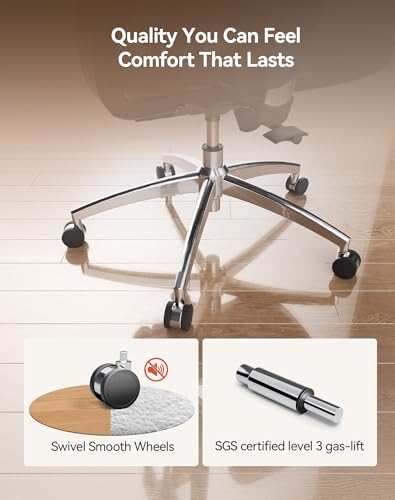 SIHOO M57 Ergonomic Mesh Office Chair, High Back Home Desk Chair with 3D Armrests, Lumbar Support and Adjustable Headrest, Comfortable Computer Chair, Big & Tall Office Chair Hold 330 LBS-Black