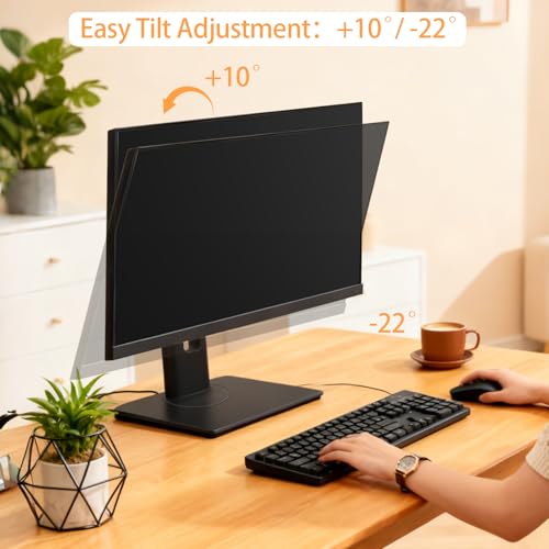 Brezpick 2026 Version Ergonomic VESA Monitor Stand, 150mm Spring Height adjustment,, Tool-Free Base, Swivel, Tilt & Rotation, for 26–32" Monitors, 7.28–8.82 lb, 100x100mm Vesa Mount (7.28～8.82LB)