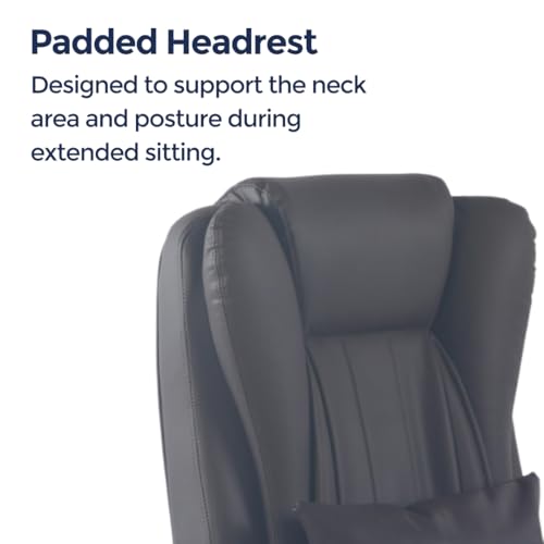 Ergo Sky Orbis 4-Point Kneading Heated Massage Office Chair with Foot Rest | 500lbs Big & Tall Ergonomic Executive Desk Chair for Heavy People | Reclining Home Office Computer Chair | Dark Brown
