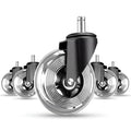 Office Chair Wheels Set of 5 – 3 Inch Roller Blade Wheels Office Chairs, Office Chair casters Desk & Gaming Chair – Quiet for Carpet, Hardwood & Wood Floors - Not for IKEA