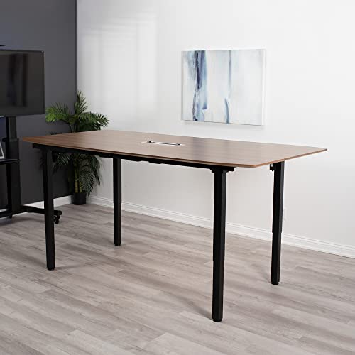 VIVO Electric 4-Leg Dual Motor Standing Desk Frame for Table Tops up to 130 x 60 inches and 352 lbs, Memory Controller Height Adjustment, Frame Only, Black, DESK-E-400B
