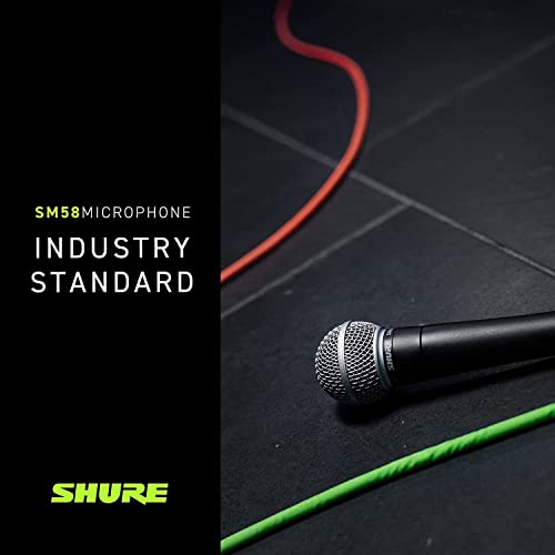 Shure SM58-LC Dynamic Vocal Microphone – Professional Handheld Cardioid XLR Mic for Singing, Live Performance, Studio Recording, Podcast & Broadcast, Black