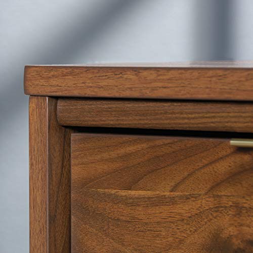 Sauder Clifford Place L-Desk, L: 59.06" x W: 53.54" x H: 30.2", in Grand Walnut finish